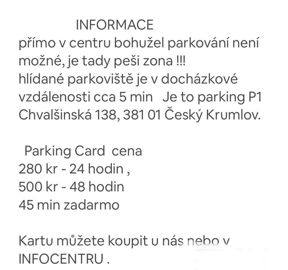Apartman Galant Český Krumlov Eksteriør billede